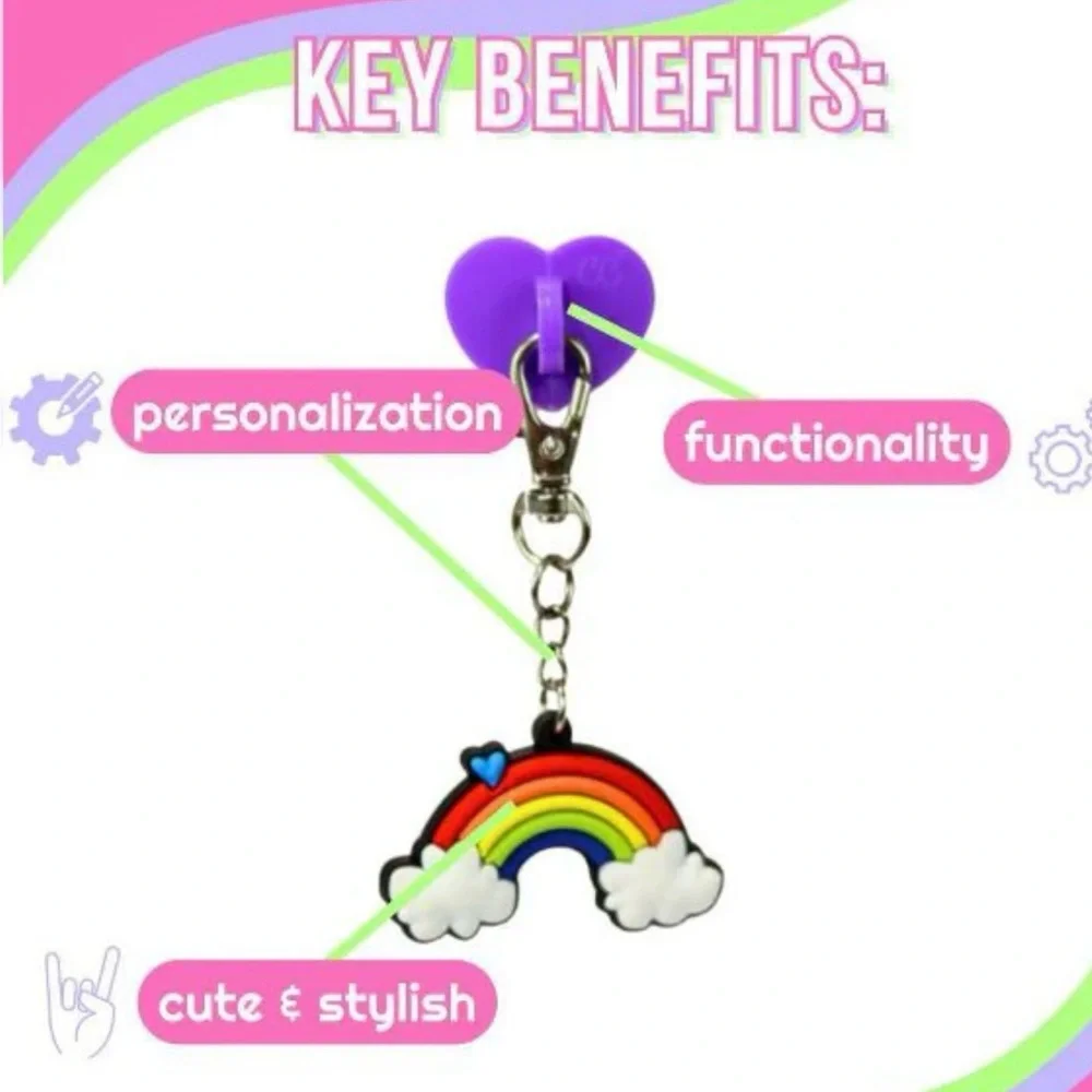 CharCharms Rainbow Water Bottle Charm with Stick-On Hook - Picture 3 of 3
